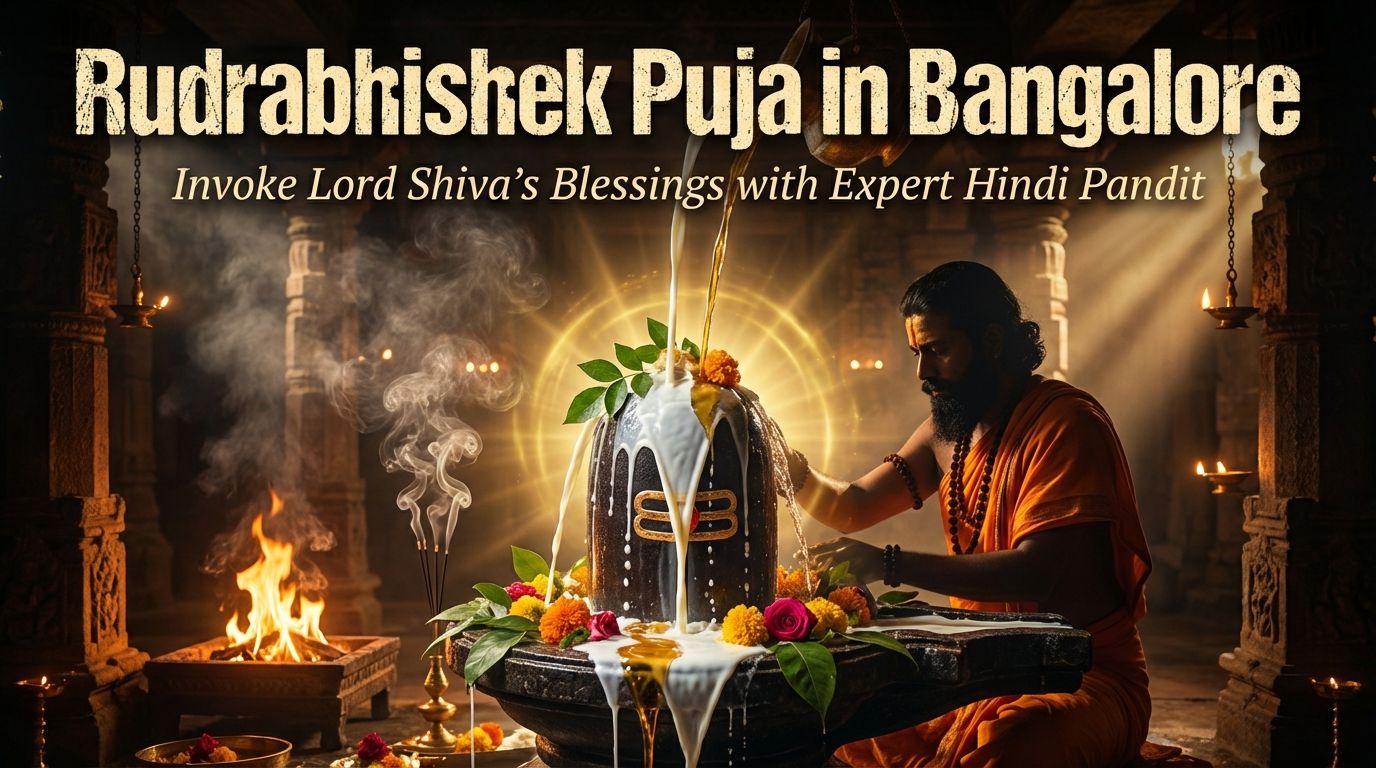 North Indian puja guide arranging Shiva abhishek ceremony